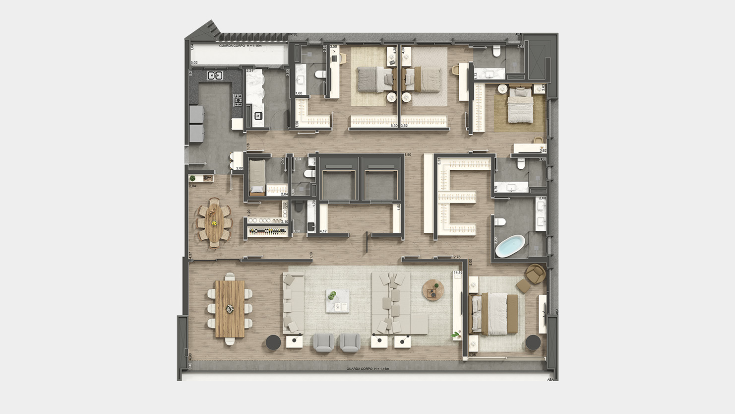 314m² - 4 Suítes<br>