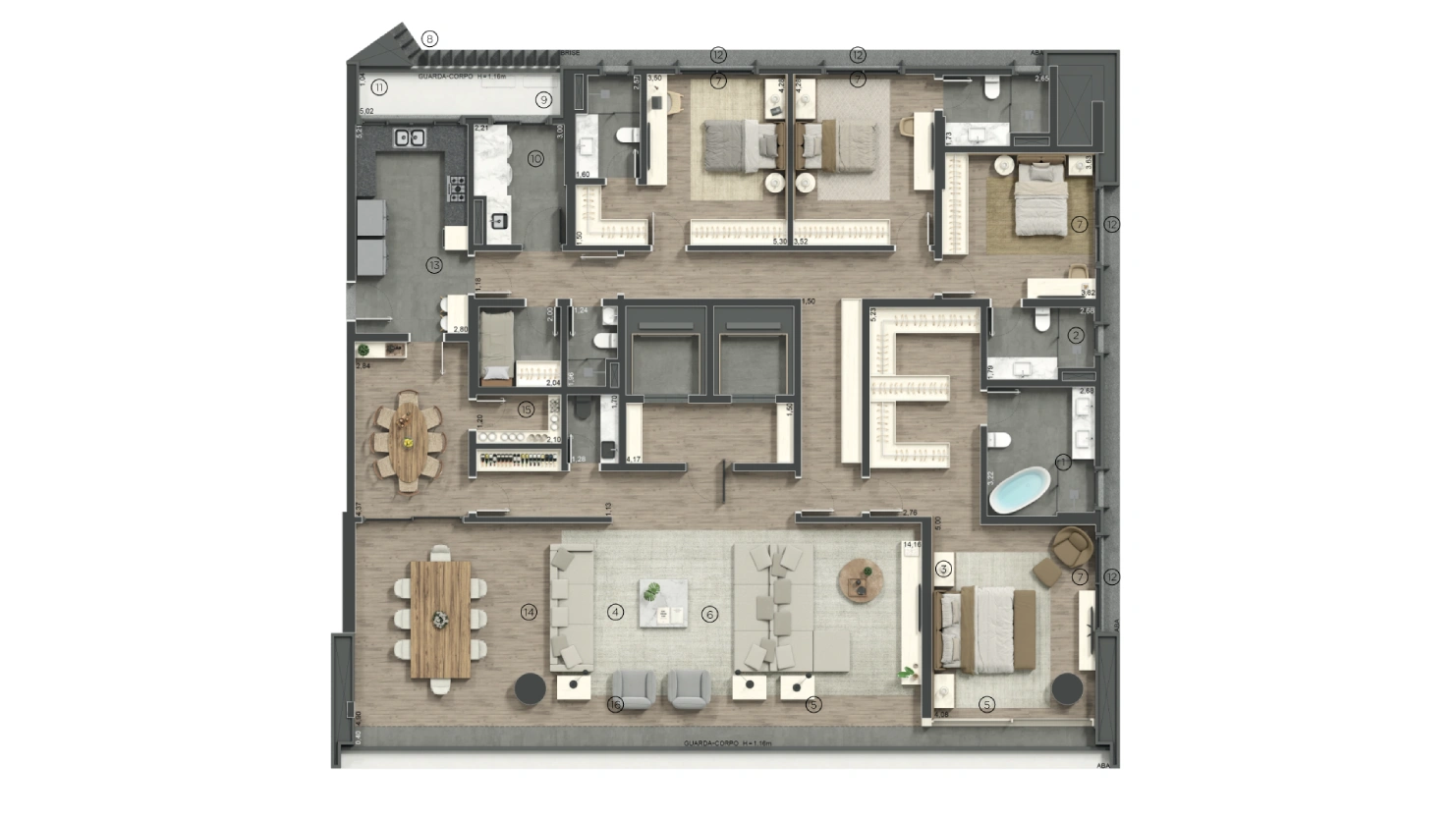 314m² - 4 Suítes<br>